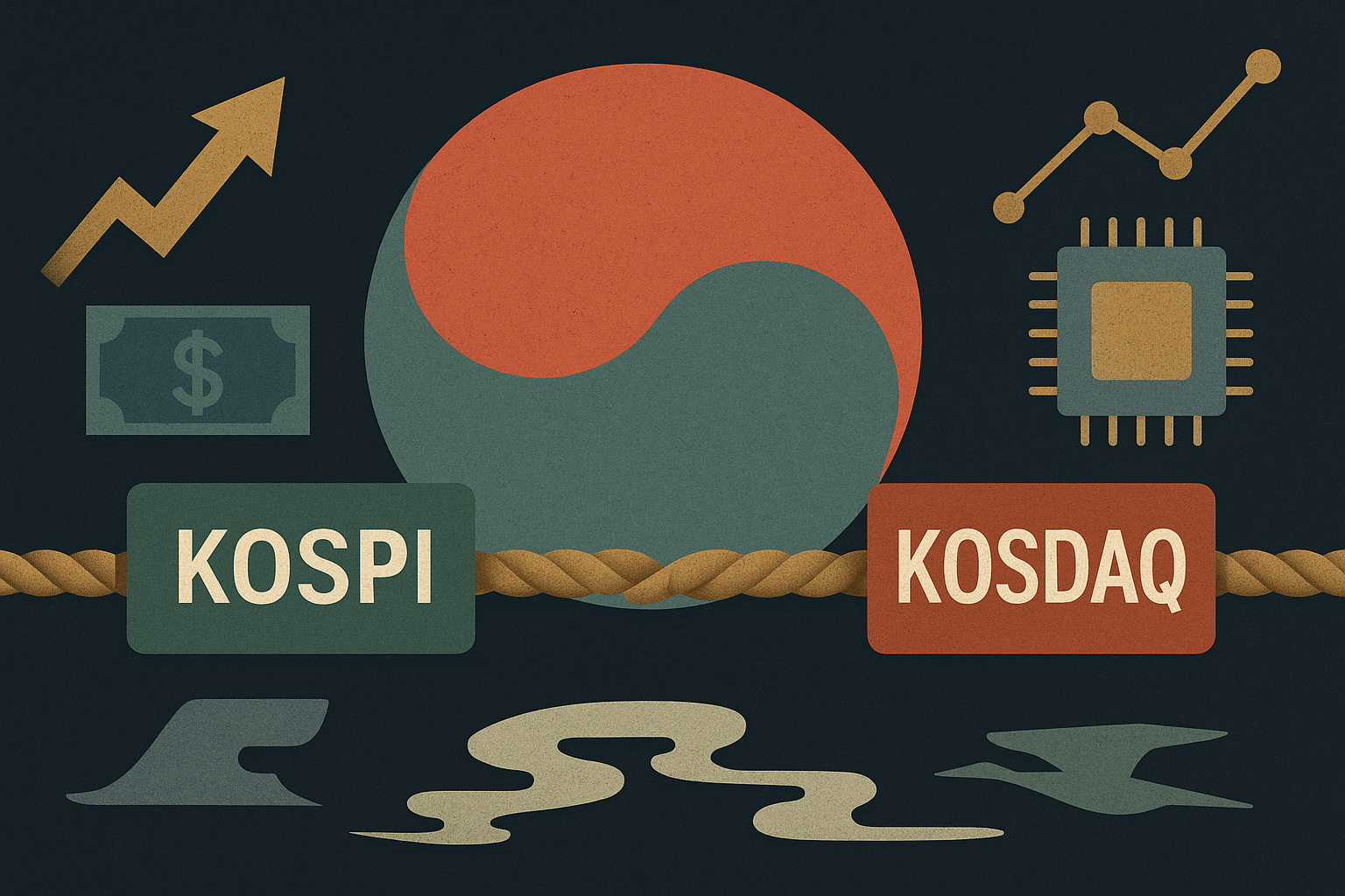 Editorial illustration for Why South Korea's markets are whipsawing again